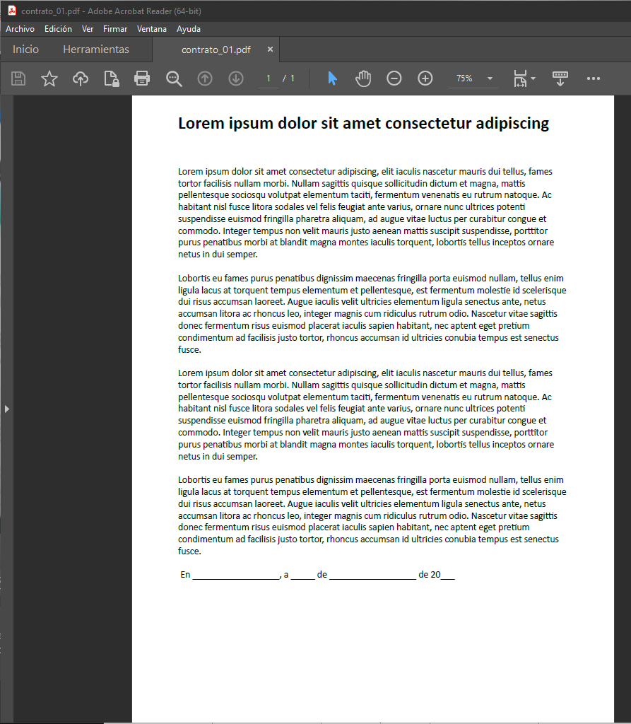 documento a firmar