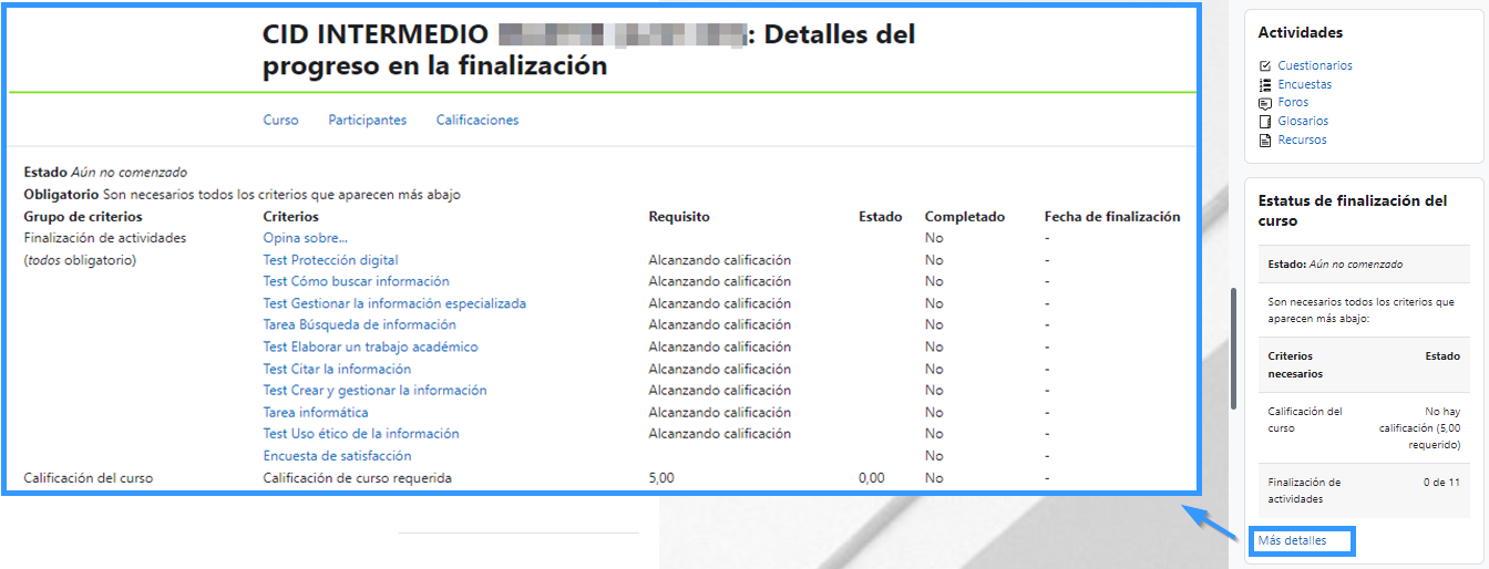 Conculta estatus de finalización