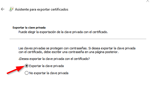 exportar clave privada