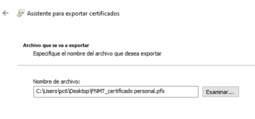 archivo a exportar