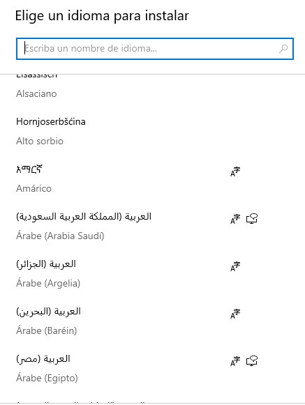 Elegir un idioma para instalar