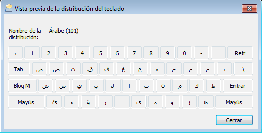 vista previa teclado