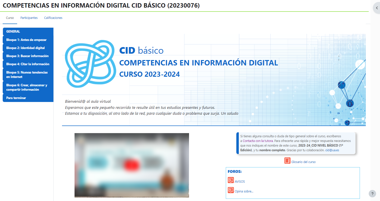 imagen presentación y bienvenida curso