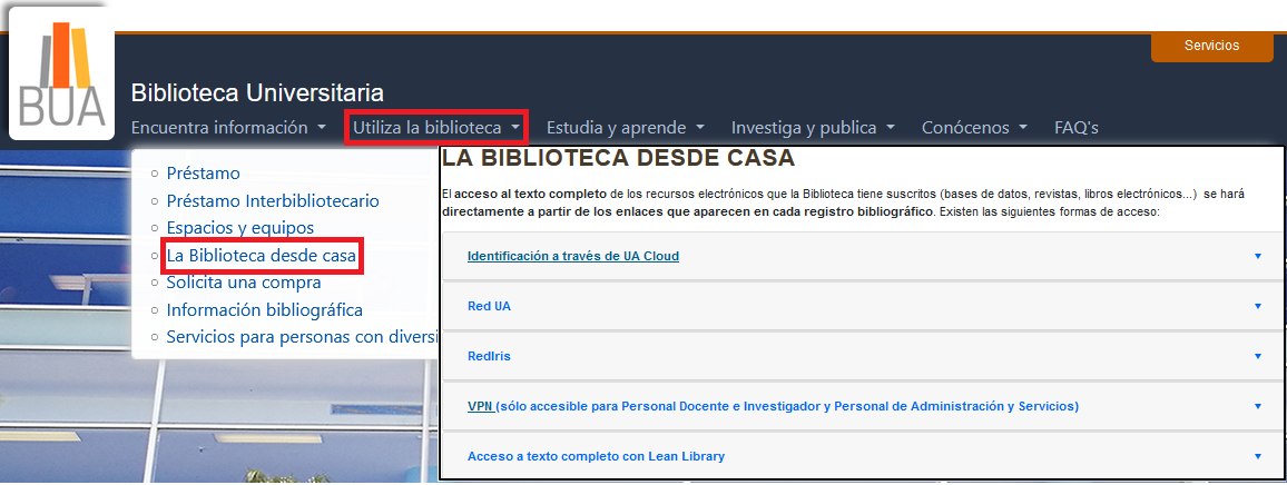 Información sobre el acceso remoto a los recursos de información electrónicos