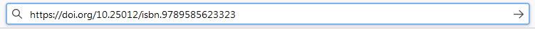 Captura de pantalla mostrando la URL https://doi.org/10.25012/isbn.9789585623323 en la barra de direcciones de un navegador
