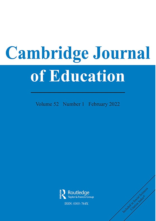 Coberta de la revista "Cambridge Journal of Education"