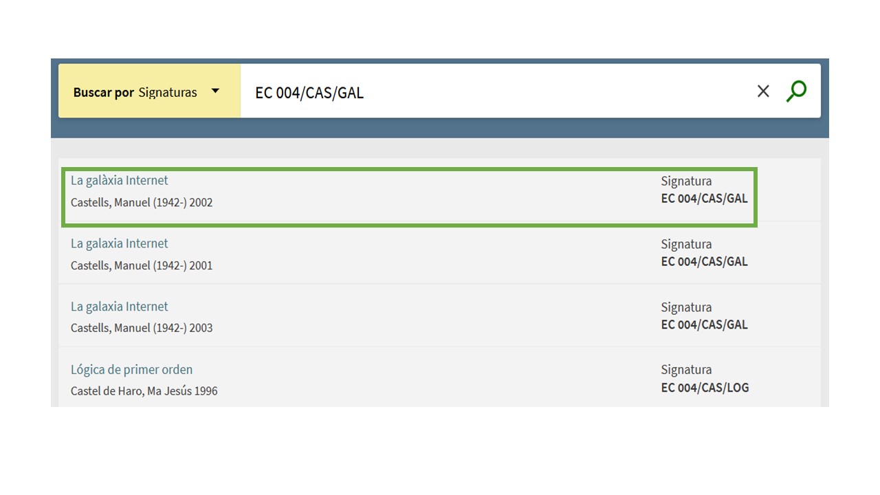 Busqueda por signatura sociologia 24