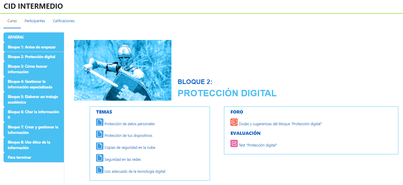 Contenido de los bloques temáticos