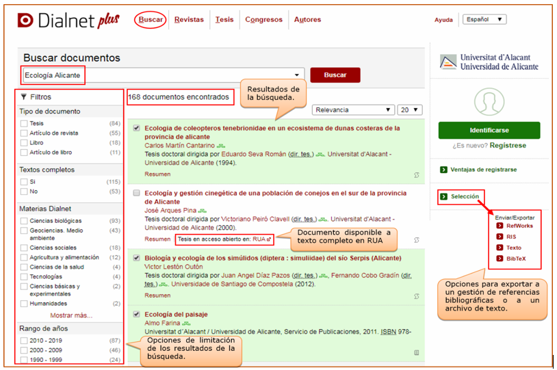 Búsqueda de documentos sobre "Ecología Alicante" en Dialnet plus