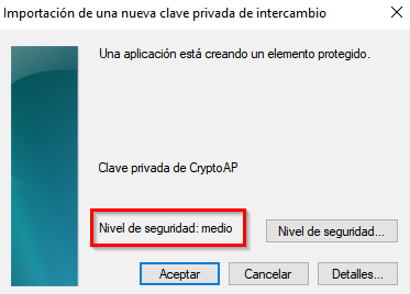 nivel seguridad medio