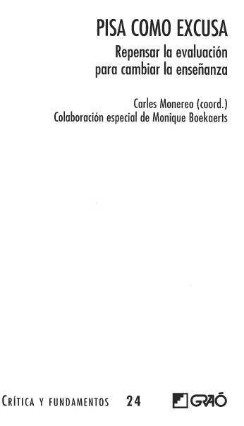 Portada del libro "Pisa como excusa", donde está contenido el capítulo del libro que se analiza