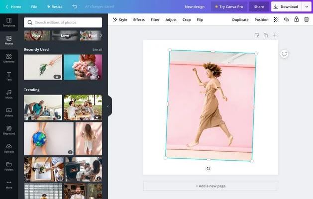 trabajando con Canva