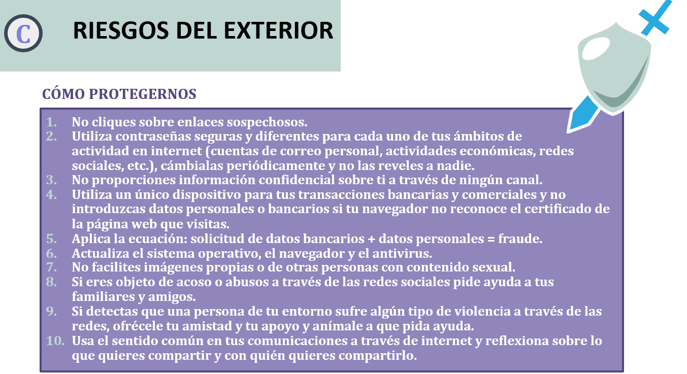 Protección para RIESGOS DEL EXTERIOR