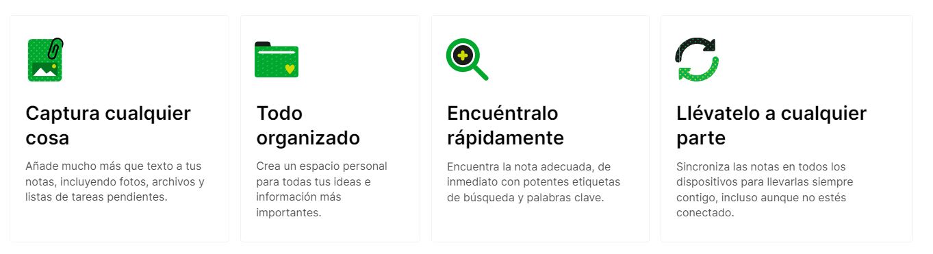 Posibilidades de Evernote