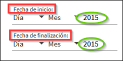 imagen del filtro de fecha en el formulario de búsqueda avanzada, para buscar una publicación de un año concreto