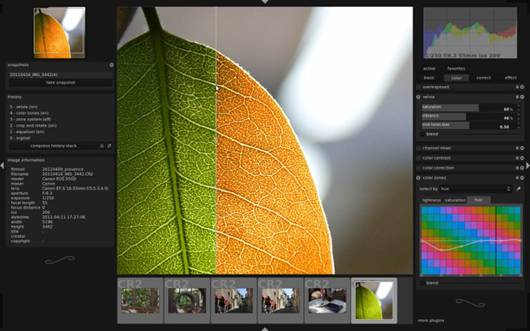 pantallazo darktable
